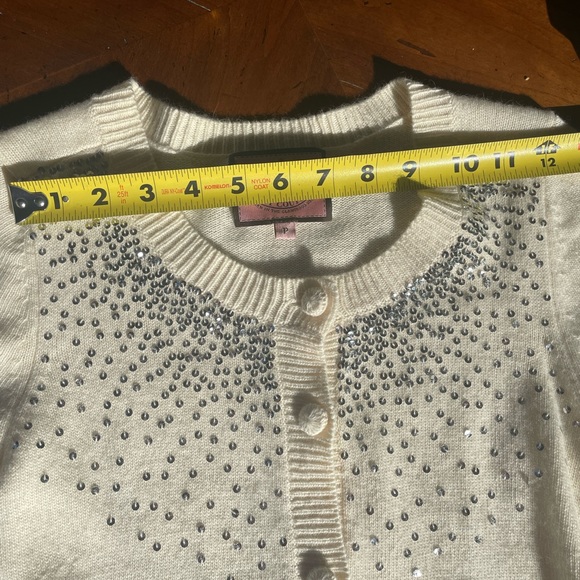 Juicy Couture cream sweater with silver sequins- petite - Picture 7 of 9